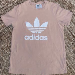 blush pink adidas shirt